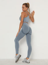 Load image into Gallery viewer, Women&#39;s Sets Skinny Tracksuit Breathable Bra Long Sleeve Top Seamless Outfits High Waist Push Up Leggings Gym Clothes Sport Suit
